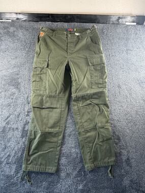 Vintage Y2K Gmpyre Relax Cargo Pants Mens 30 Olive Green Straight Casual 30x27